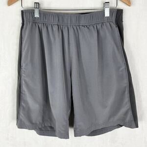 Marmot Athletic Shorts Men M Grey Elastic Waist Lined Performance Zip Pocket